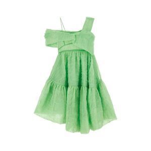 CECILIE BAHNSEN Textured Asymmetrical Tiered Mini Dress Women GREEN Dresses